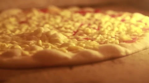 Pizza baking in the oven Stock Footage 52357498