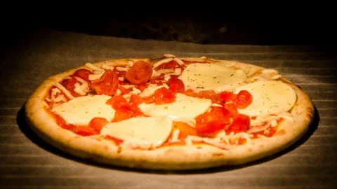 Pizza baking in oven 스톡 동영상 99535882