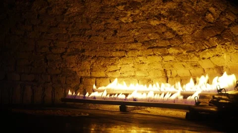 Pizza baking in stone oven Stock Footage 64791538