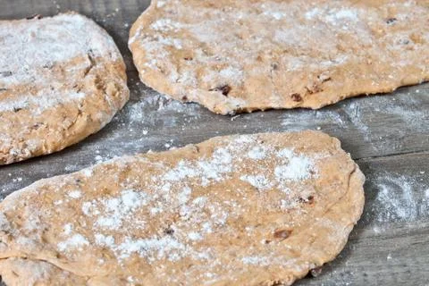 Pizza bases Foto stock