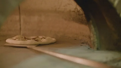 Pizza being baked in the oven Stock Footage 87806495