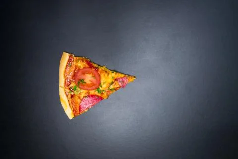 Pizza on a black background Foto stock