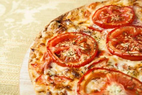 Pizza on the board 库存照片