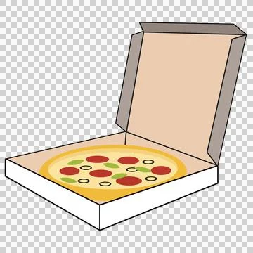 Pizza in box 2 イラスト素材
