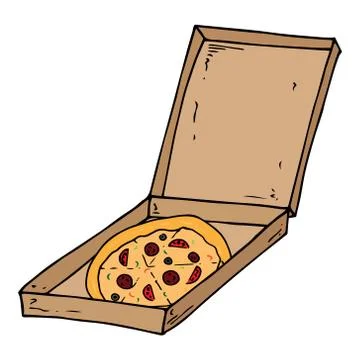 Pizza box icon. Stock Illustration