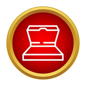 Pizza box icon representing fast food delivery Stock Illustration