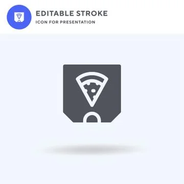 Pizza Box icon vector, filled flat sign, solid pictogram isolated on white, l イラスト素材