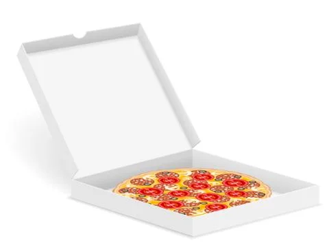 Pizza in box Stock Illustration