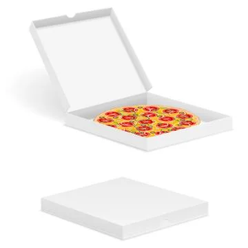 Pizza in box Stock Illustration