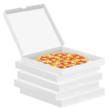 Pizza in box Stock Illustration