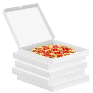 Pizza in box Stock Illustration