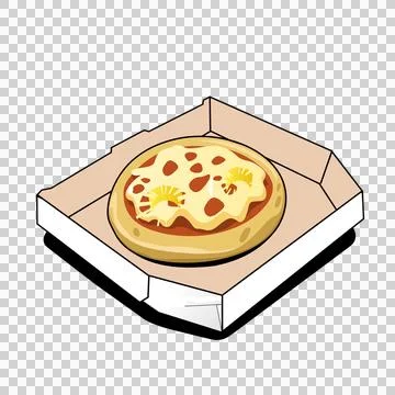 Pizza in box Stock Illustration