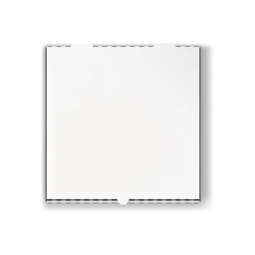 Pizza box isolated 3d vector mockup, closed pack Stock Illustration