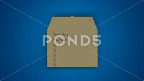 Pizza Box Mockup Open Food Packaging Template PSD