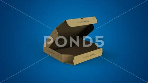 Pizza Box Mockup Open Food Packaging PSD 模板