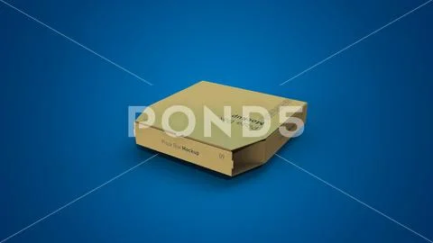 Pizza Box Mockup Open Food Packaging PSD 템플릿
