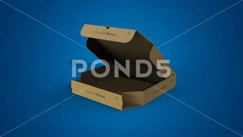 Pizza Box Mockup Open Food Packaging Modello PSD