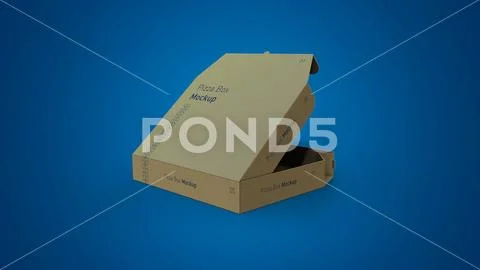 Pizza Box Mockup Open Food Packaging Modello PSD