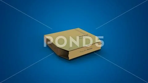 Pizza Box Mockup Open Food Packaging PSD 템플릿