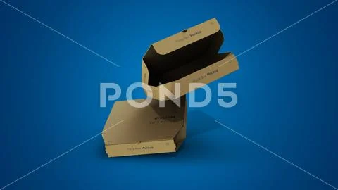 Pizza Box Mockup Open Food Packaging PSD 模板