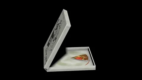 Pizza Box Opens Stock Footage 77263743