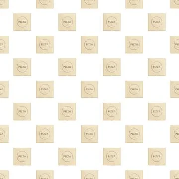 Pizza box pattern creating a seamless background design 스톡 일러스트