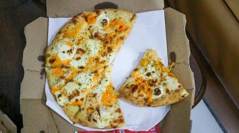 Pizza on the box Stock Photos