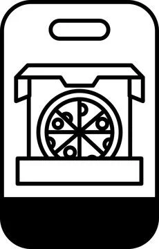 A pizza box is shown with a pizza inside イラスト素材
