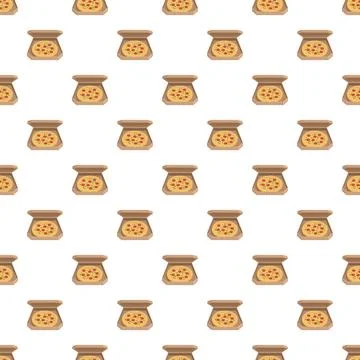 Pizza boxes pattern for food delivery background Ilustração Stock