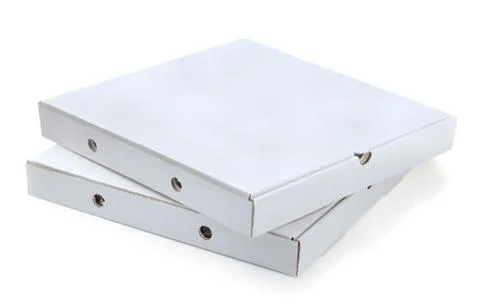 Pizza boxes Foto stock