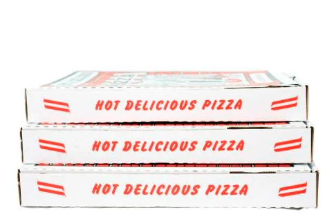 Pizza boxes Stock Photos