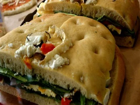Pizza bread with fillings Stock Photos