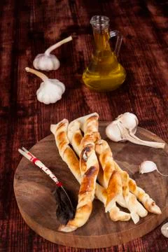 Pizza bread. Stock Photos