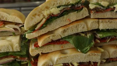 Pizza bread sandwich Stock Photos