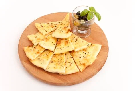 Pizza  bread slices Stock Photos