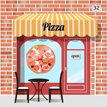 Pizza cafe Stock Illustration