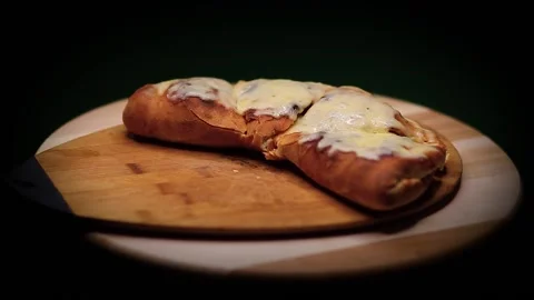 Pizza Calzone Stock Footage 152959913