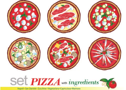 Pizza cartoon set イラスト素材