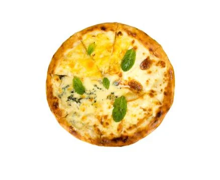 Pizza with cheese. isolated Stock-Fotos