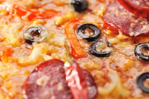 Pizza with cheese Stock Photos