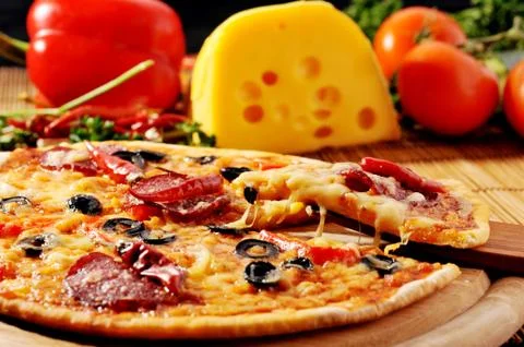 Pizza with cheese Foto stock