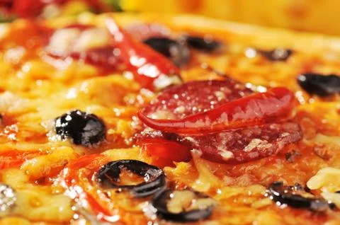 Pizza with cheese Stock Photos