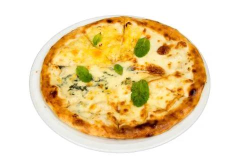 Pizza with cheese. Stock Photos