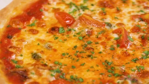 Pizza Cheese With Tomato Stock Footage 103363405