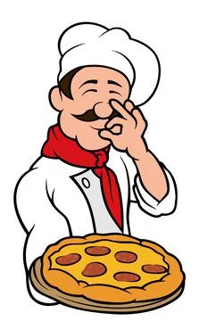 Pizza Chef Character Stock Illustration