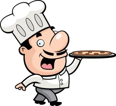 Pizza Chef Stock Illustration