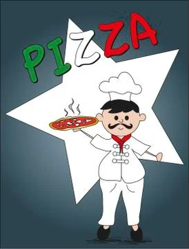 Pizza chef Stock Illustration
