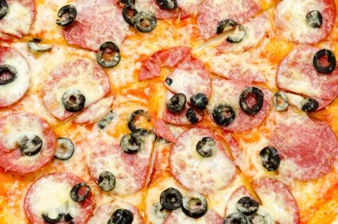 Pizza, closeup Stock Photos