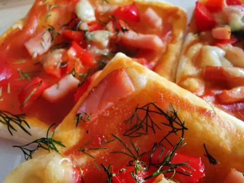 Pizza closeup Stock Photos