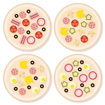 Pizza collection Illustrazione stock